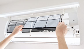 不織布フィルター交換